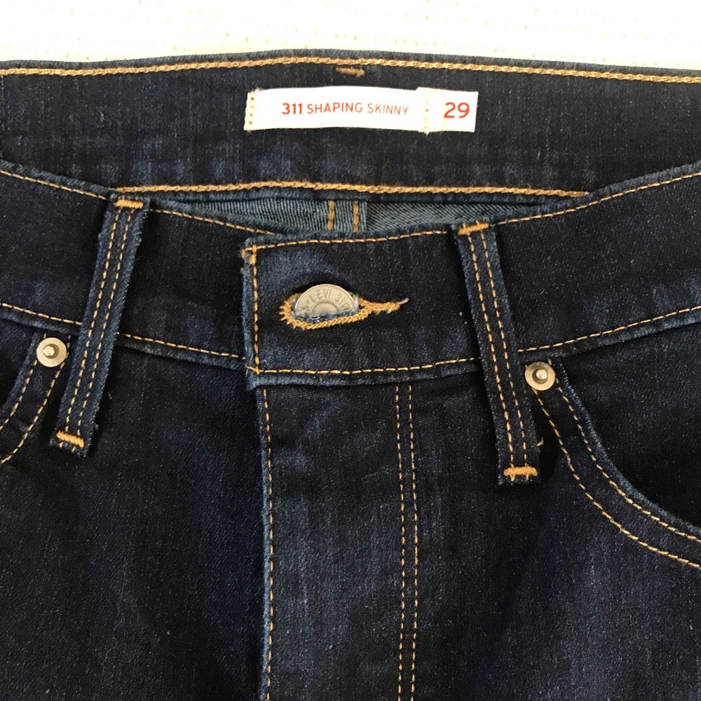 Size 29 Navy Blue Levi’s Shaping Skinny Jeans 👖NEW - Picture 4 of 5
